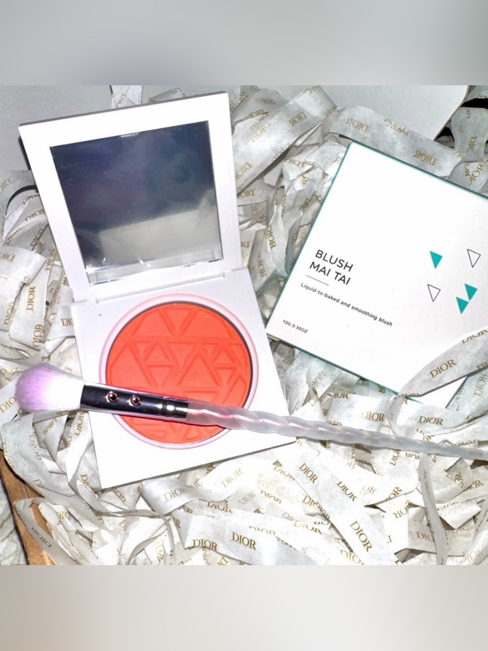 OFRA Baked Blush in "Mai Tai" *BNIB* and SLMISSGLAM Blush Brush TT04 Duo New
